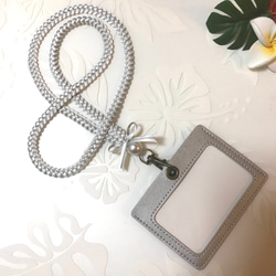 ◎ネームカードホルダー リボンレイ ネックストラップ IDカードケース