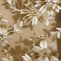 ミニセミシースルーなポーチ　小花ぼかし刺繍糸のハードメッシュ　茶色　小　505 11枚目の画像