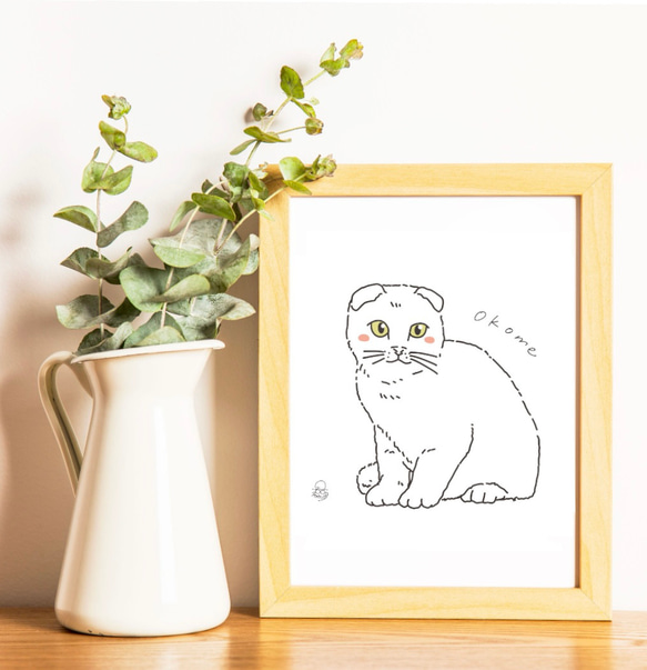 【先着3名様限定価格 】☆★ペットのシンプル似顔絵イラスト【猫・ニャンコ】★☆SNSアイコンやプレゼントに大人気！ 1枚目の画像