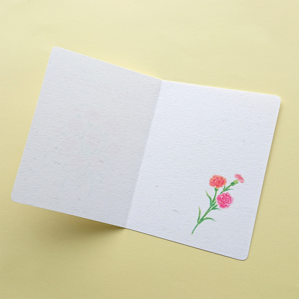 母の日 ミニメッセージカード「ありがとうの花束」 ２枚入 2枚目の画像