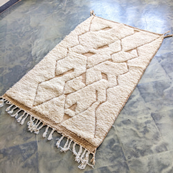 モロッコ ラグ ベニワレンNo.7　ベージュ　カーペット　絨毯 2枚目の画像