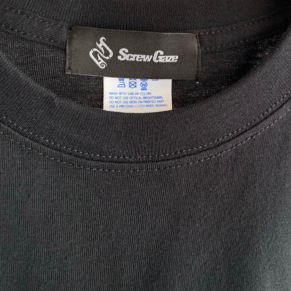 【様々なスタイルに♪】ロゴプリント　Tシャツ　ブラック　6.2oz  綿100%　メンズ　レディース 7枚目の画像