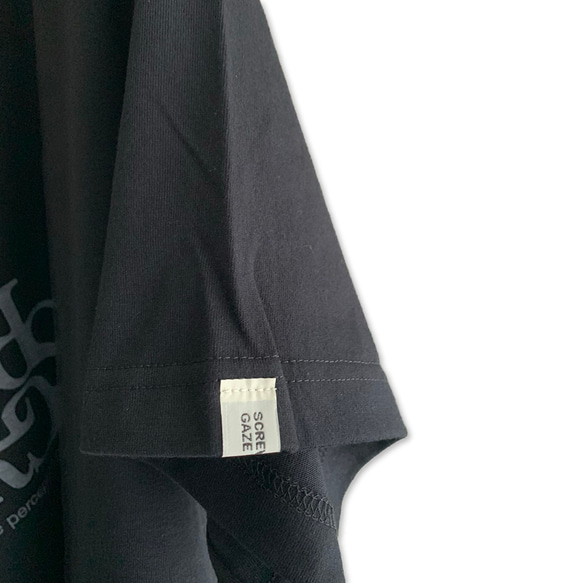 【様々なスタイルに♪】ロゴプリント　Tシャツ　ブラック　6.2oz  綿100%　メンズ　レディース 8枚目の画像