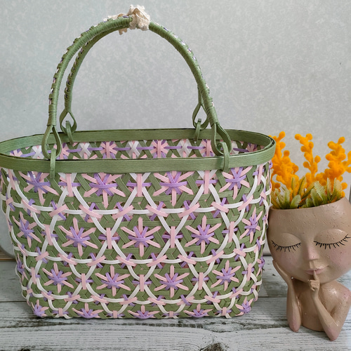 サ*マ様 未使用　和装　ハンドバッグ　花柄　自立 和装帯で作るかまぼこ型バッグ - YAMAHA BAG'S GALLERY | minne