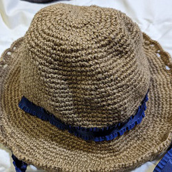 ハンドメイド雑貨　かぎ針編み帽子　bo.n.1 1枚目の画像