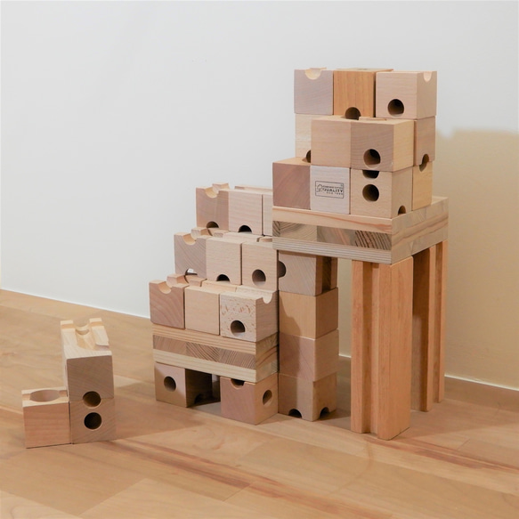 nazami様専用　キュボロ　おたすけブロック　知育玩具　ムズかしいをたのしく　積み木　自然素材　 3枚目の画像