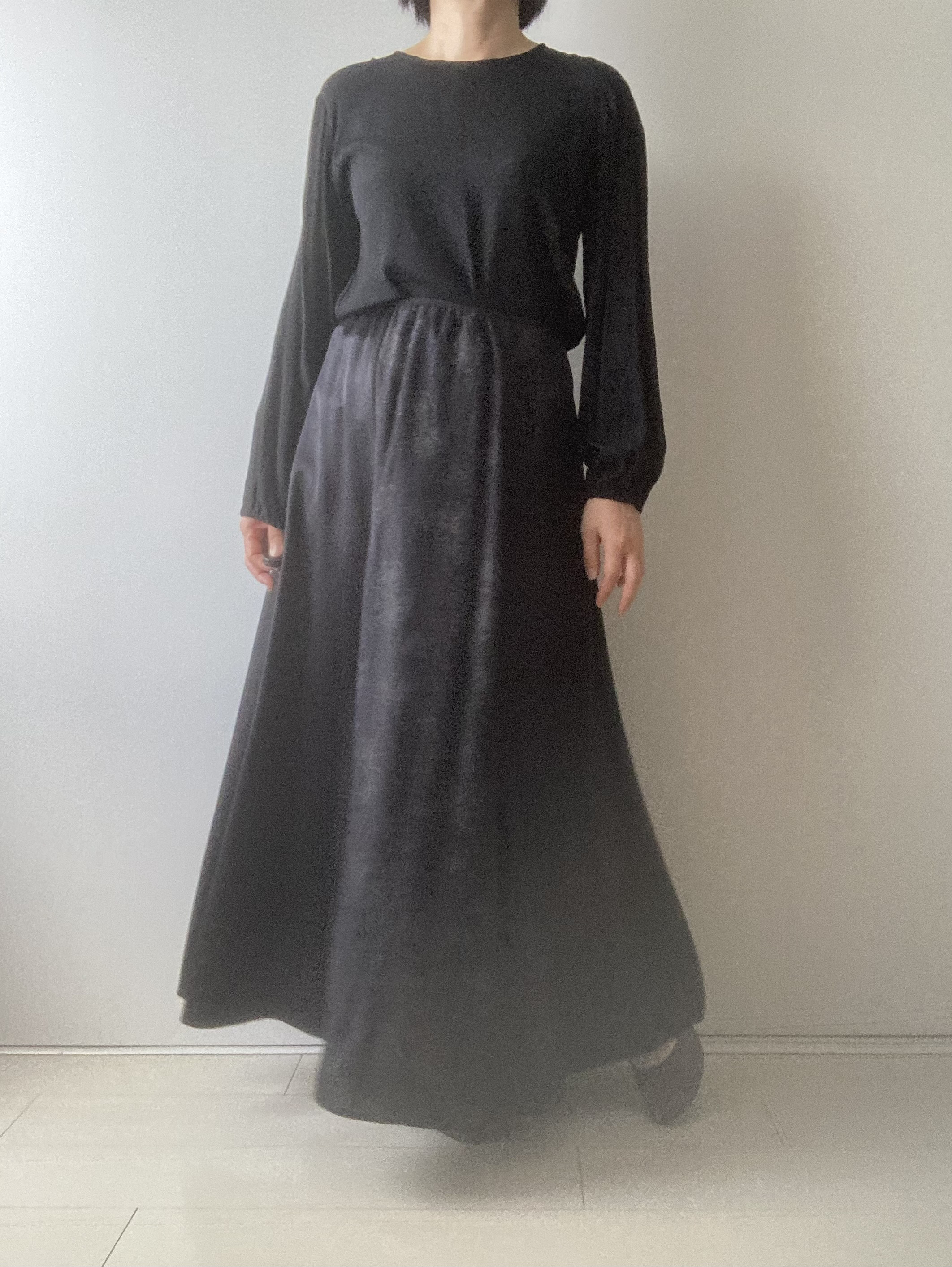 6枚はぎスカート　黒