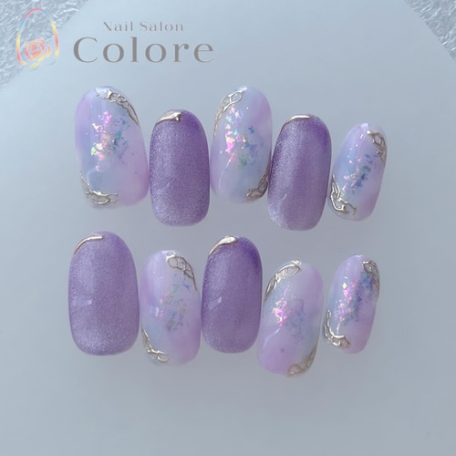 うるうる紫陽花ニュアンスnail azisai nail ……………………………………… #ニュアンスネイル#インクネイル