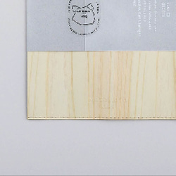 曲がる木のA5ファイル 通帳ケース　ヴィーガンレザー 天然木 プチギフト 新生活 9枚目の画像