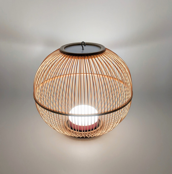 竹細工 気球 オブジェ バルーン おしゃれインテリア 置き物 つるし飾り モビール 子供部屋 レザー まん丸 空の旅 