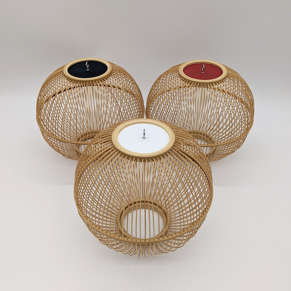 竹細工 気球 オブジェ バルーン おしゃれインテリア 置き物 つるし飾り モビール 子供部屋 レザー まん丸 空の旅 