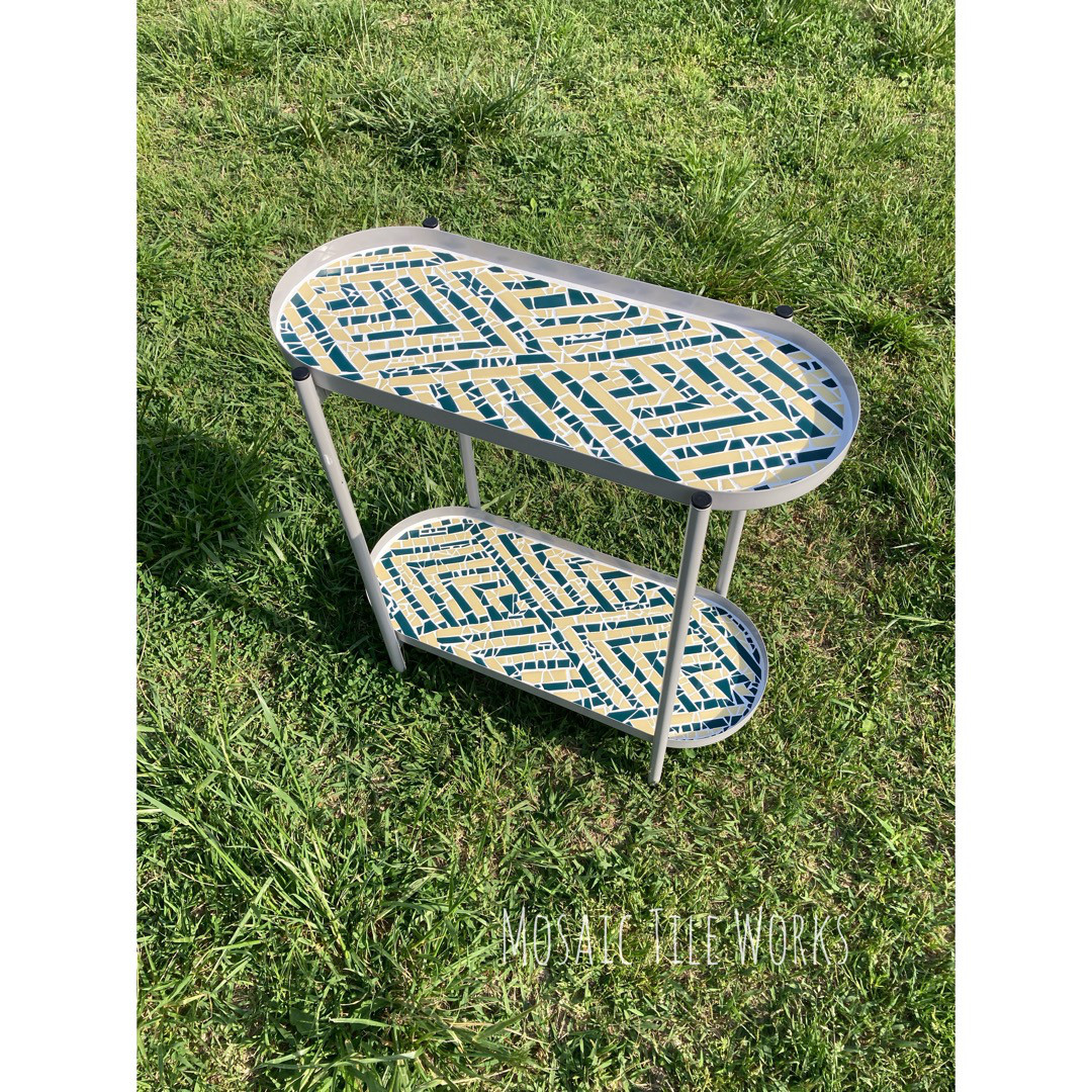 【送料無料】タイルトップ　プラントスタンド  サイドテーブル