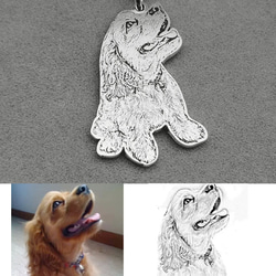 銀製　レーザー彫刻でオンリーワンのネックレス（姿のまま）　動物　犬　猫　うさぎ　鳥　ハムスタ- 8枚目の画像
