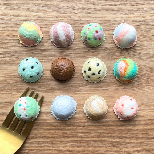 ミニチュアフード】12種類から選べる☆ アイスクリーム マグネット