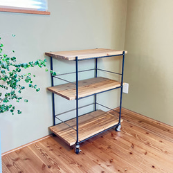 アイアンキッチンワゴン［ver.鉄網］キャスター付 インダストリアル