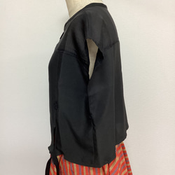 シアーなシルクのトップスとカンパネラ風3Dロングスカートの2点セット⭐️  おまけのトートバッグ付/一点物❣️ 10枚目の画像