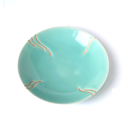 食卓の真ん中に置きたいお皿　　青白磁　皿　磁器 2枚目の画像