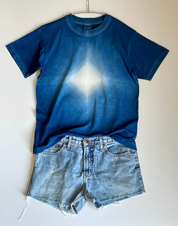 『星』 グラデーション Tシャツ 半袖 藍染 【受注制作】 9枚目の画像