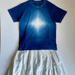 『星』 グラデーション Tシャツ 半袖 藍染 【受注制作】 8枚目の画像