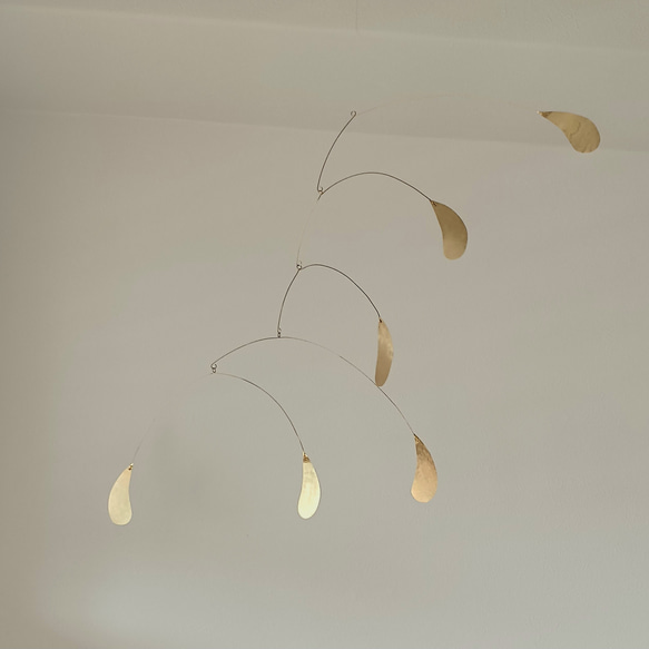 真鍮モビール【しずく】 6枚目の画像