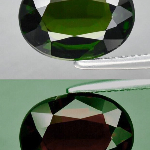 カラーチェンジ 天然 クロムトルマリン 1.91ct ルース オーバル 9.0 x