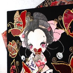 〈うたかた 極彩色 鳶尾〉着物 アートパネル〈UTAKATA Gokusaishiki ICHIHATSU〉 7枚目の画像