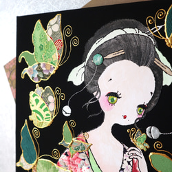 〈うたかた 極彩色 杜松〉着物 アートパネル〈UTAKATA Gokusaishiki TOSHO〉 7枚目の画像