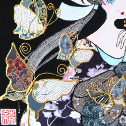 〈うたかた 極彩色 伽羅〉着物 アートパネル〈UTAKATA Gokusaishiki KYARA〉 6枚目の画像