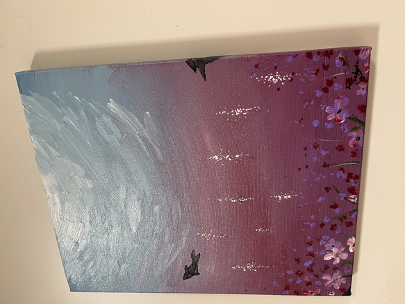 【海底の花畑】　絵　海外　インテリア　キャンバス　アクリル画　アート　Art 3枚目の画像
