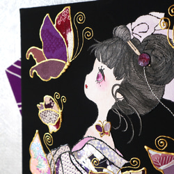 〈うたかた 極彩色 睡蓮〉着物 アートパネル〈UTAKATA Gokusaishiki SUIREN〉 7枚目の画像