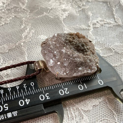 ドゥルージーアメジスト（シルバーペンダントトップ ）天然石ネックレス　B 2枚目の画像