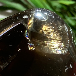 カンゴーム✨　レインボー　黒水晶　ケアンゴーム　原石　タンブル 4枚目の画像