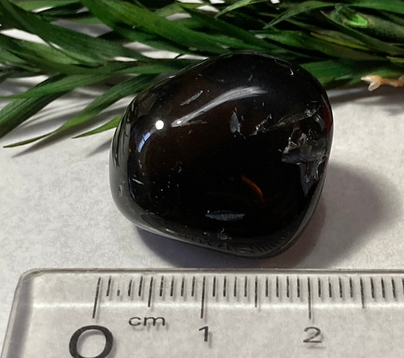カンゴーム✨　レインボー　黒水晶　ケアンゴーム　原石　タンブル 7枚目の画像