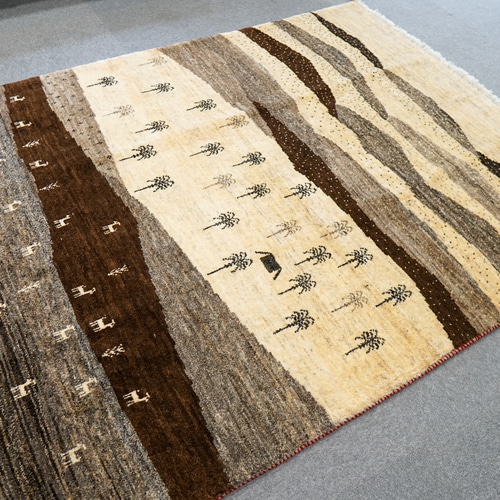 200×159cm【手織りペルシャギャッベ】アマレ族 ギャベ ペルシャ 200×159cm【手織りペルシャギャッベ】アマレ族 ギャベ ペルシャ