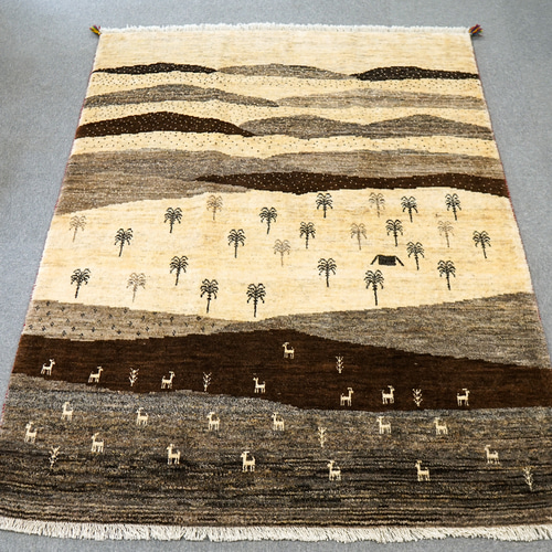 200×159cm　 ペルシャ 絨毯 手織りギャッベ アマレ族 ギャベ 200×159cm ペルシャ 絨毯 手織りギャッベ アマレ族 ギャベ