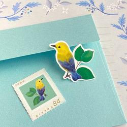 切手&フレークシールセット　Lovely Birding 4枚目の画像