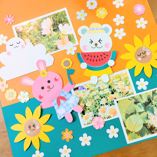 ラミネート可 メッセージ 色紙 壁面 アルバム 飾り パーツ ～かわいい