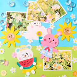 ラミネート可 メッセージ 色紙 壁面 アルバム 飾り パーツ ～かわいい