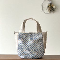 再販⚮̈ミナペルホネン smile flower×tambourine まるっこトート