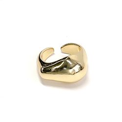 ejr113 [1 件] 大容量 16KGP 黃金開口戒指，相容尺寸 11-13 第1張的照片