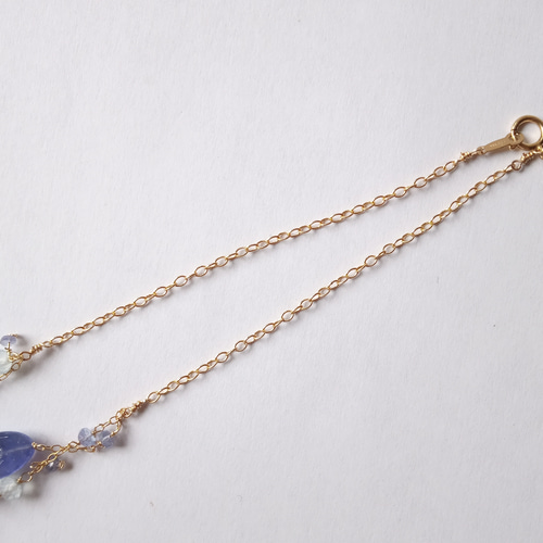 天然無処理タンザナイト ネックレス10.8-4.5