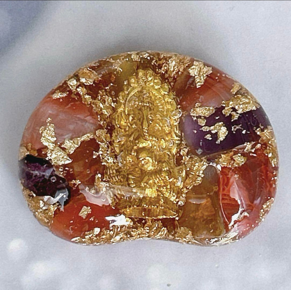 御守り✨オルゴナイト そら豆みたいな 握り石 メタトロンキューブ