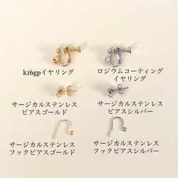 isoginchakuワイヤー耳飾り［カラフル］ビーズ　ピアス／イヤリング 7枚目の画像