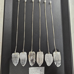 ヒマラヤ産 証明書付 Silver 天然水晶ペンデュラム(大) インド クル パールバティ 6枚目の画像
