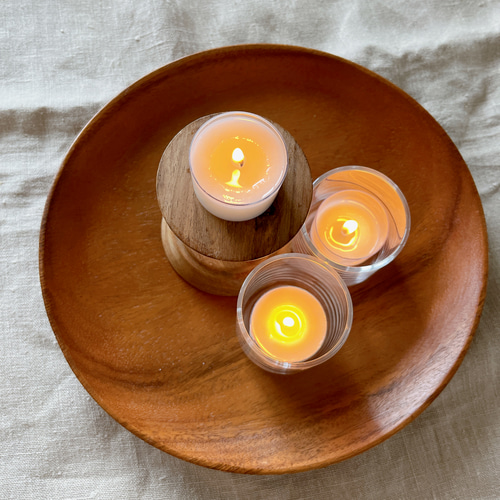 無香料 | ティーライトソイキャンドル4個セット| ちょっと大きめ.ᐟ‬