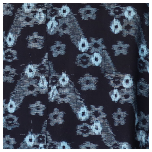 着物リメイク　木綿のワンピース　 久留米絣　Aライン　フリーサイズ 2枚目の画像