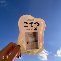 愛するペットへ【クリアメモリアルボード】作成します ペットとの思い出をインテリアとして飾れる！写真・肉球付き 11枚目の画像