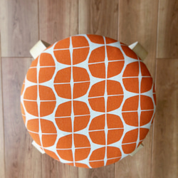 スツール　丸椅子　木製　スタッキングチェア   『　あさがおオレンジ　』 3枚目の画像