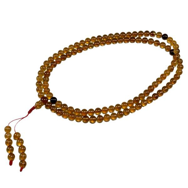 ミャンマー産　天然琥珀　バーマイト ロングネックレス 03　ゴールド系カラー bane-03　限定　希少【AFP】