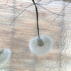 天然素材 ふわふわ たんぽぽの綿毛 ガーランド 10パーツ リネン1.3m ＊ タンポポ ドライフラワー 2枚目の画像